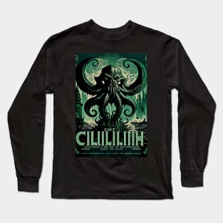 CTHULHU VINTAGE ARTHOUSE FOREIGN MOVIE POSTER 03 Long Sleeve T-Shirt